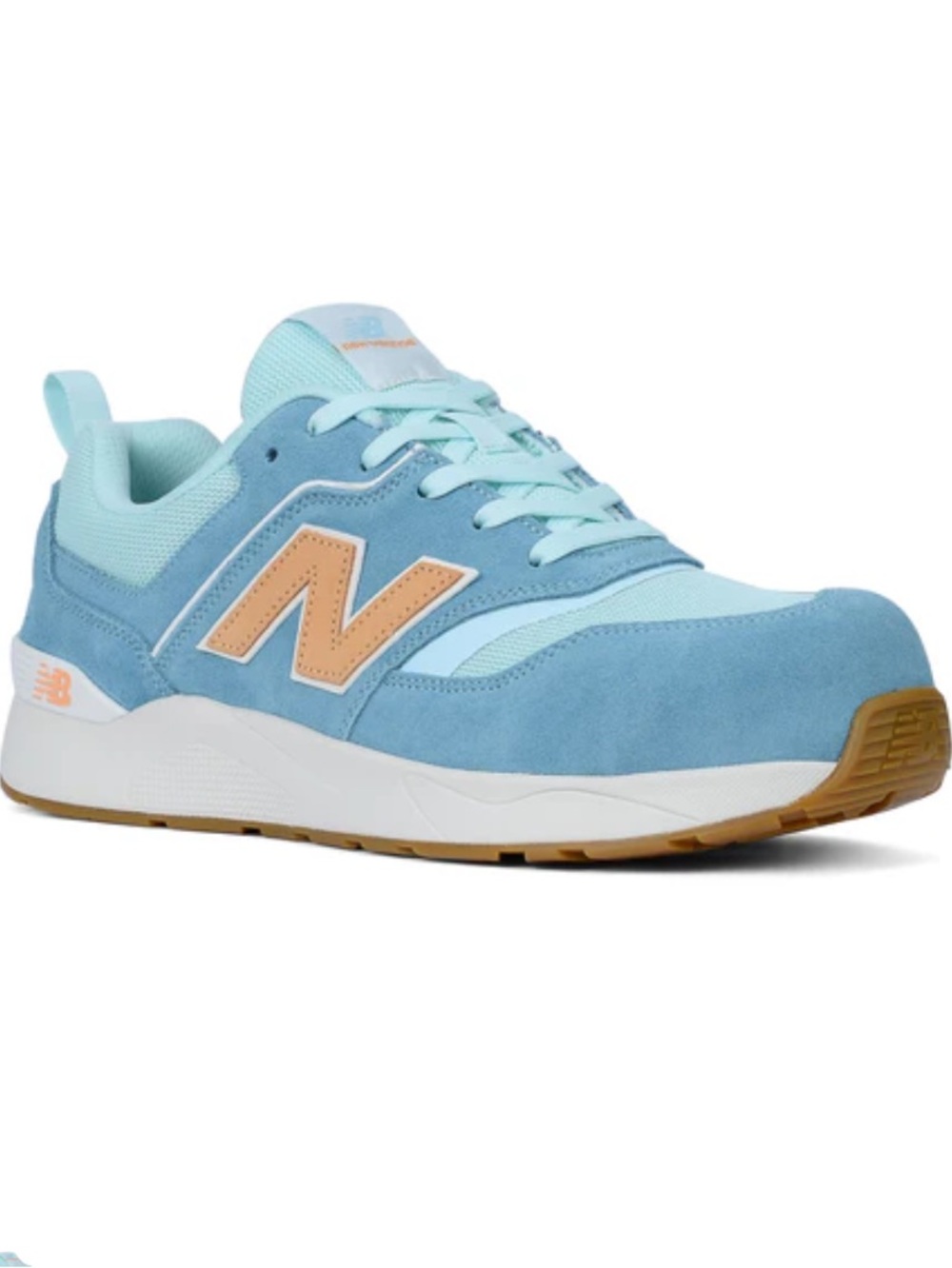 Brand New - New Balance Womens Elite Lite Safety Shoes (Milky Blue/Orange)